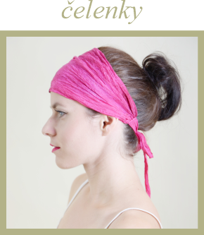 hedvábná čelenka silk hairband