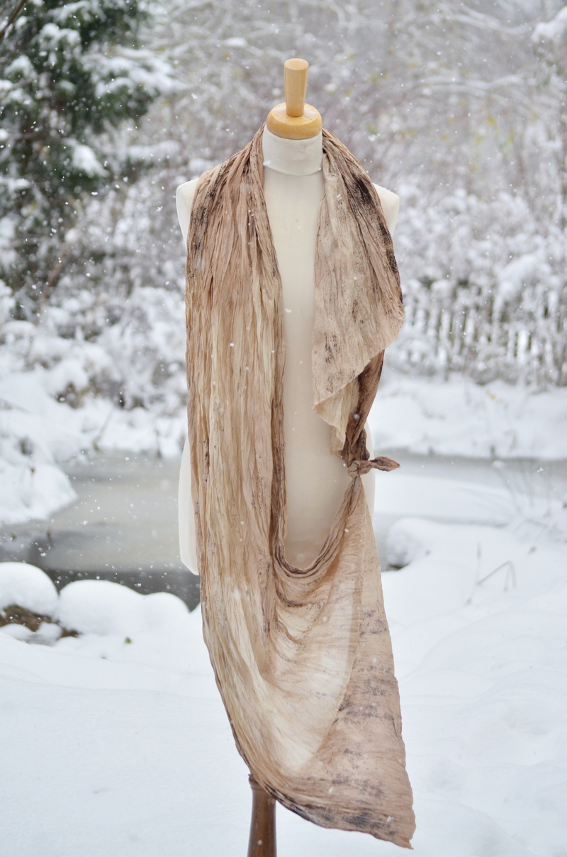 hedvábný šál habotai 200*90 cm, BEIGE