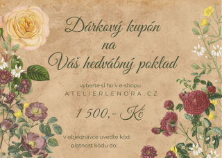 dárkový kupón v hodnotě 1 500,- Kč