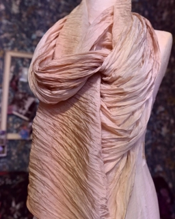 hedvábný šál habotai 200*90 cm, SMETANOVÁ